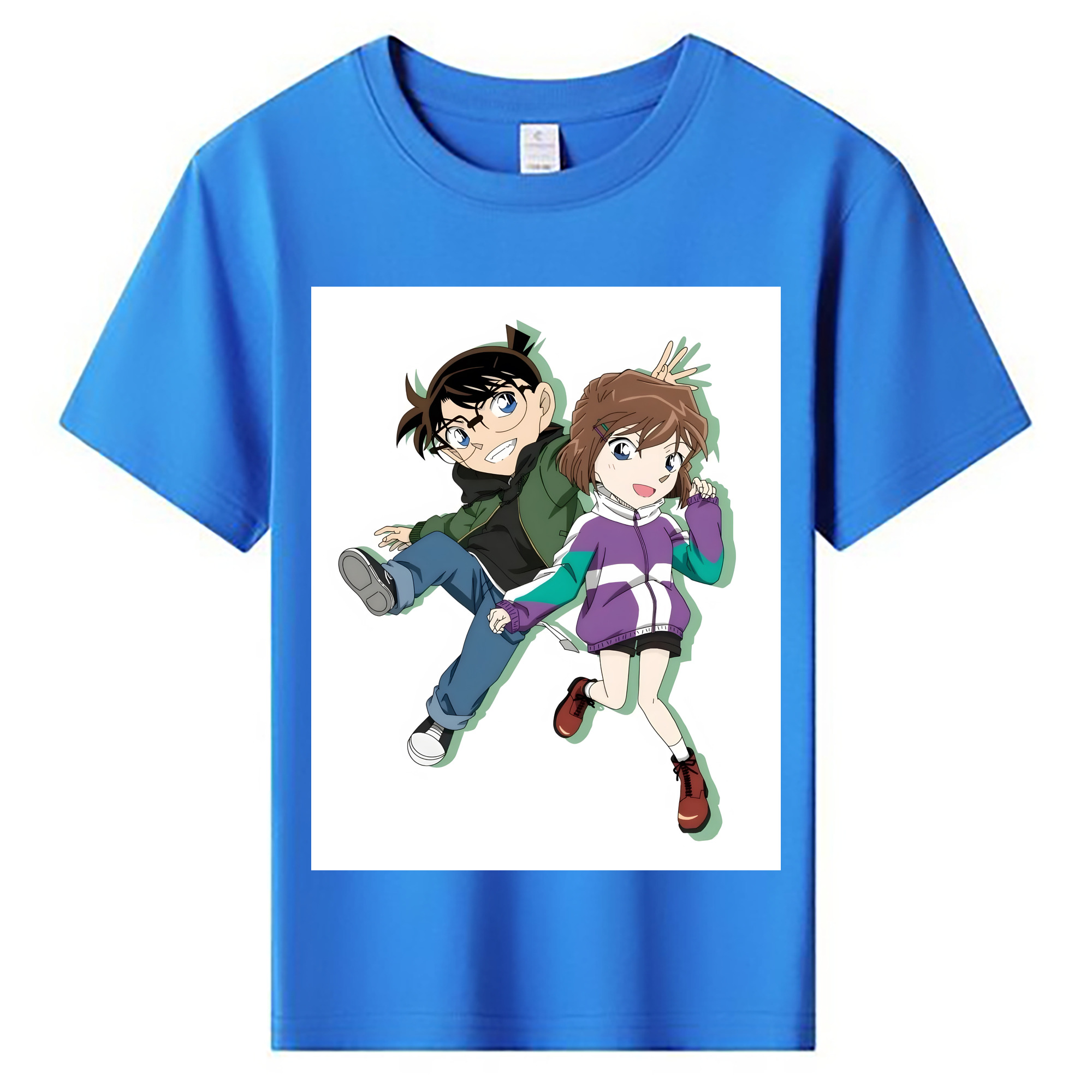 （画像用） 名探偵コナン 灰原 哀 はいばら あい Detective Conan Anita Hailey、Vi Graythorn Haibara Ai 綿100％キッズTシャツ（フロントプリント）